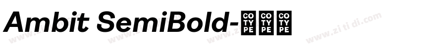 Ambit SemiBold字体转换